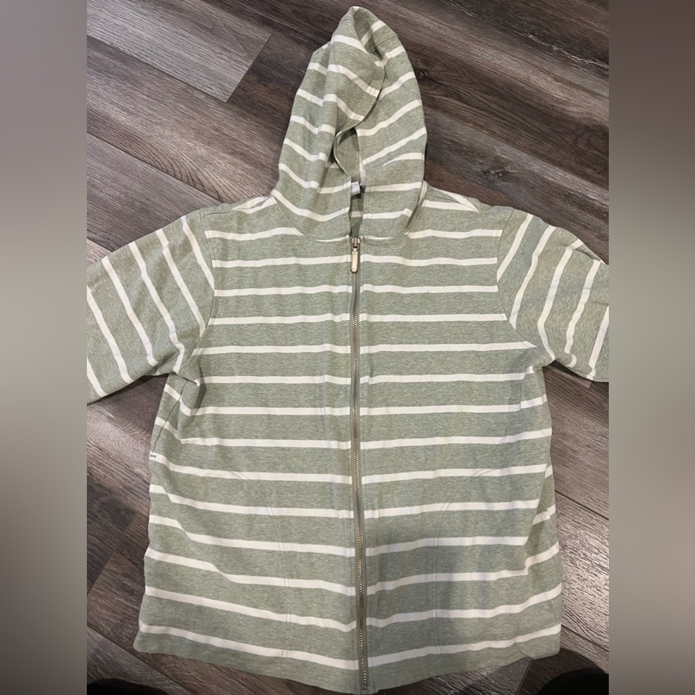 Striped Zip-Up Hoodie